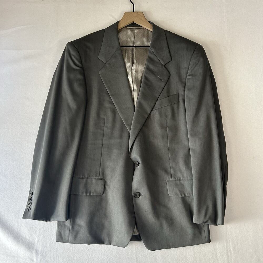 Hickey Freeman Men’s 42R Blazer Gray 1155 Wool Silk Sport Coat USA Made